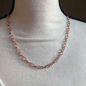 Origami owl NWOT rose gold 19 1/2” chain brand new